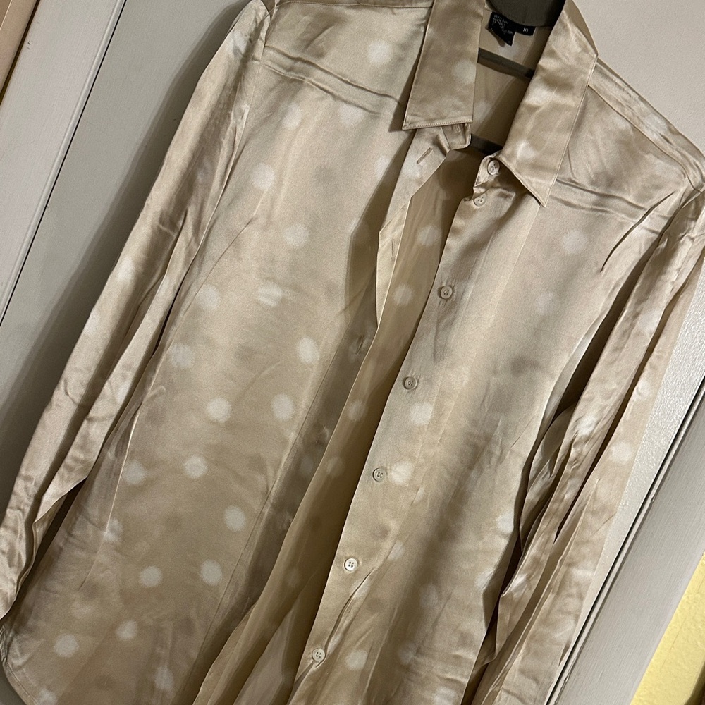 ISHYU Soft Cream Silk Blouse